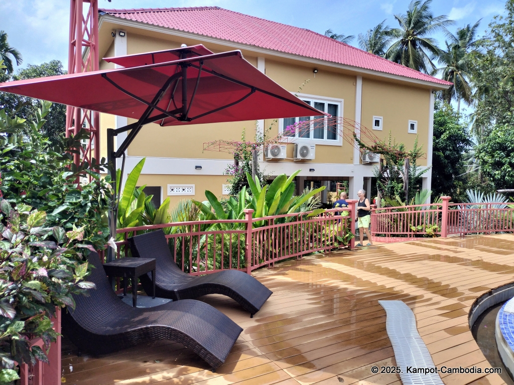 Queen Island resort in Kampot, Cambodia. Island resort.