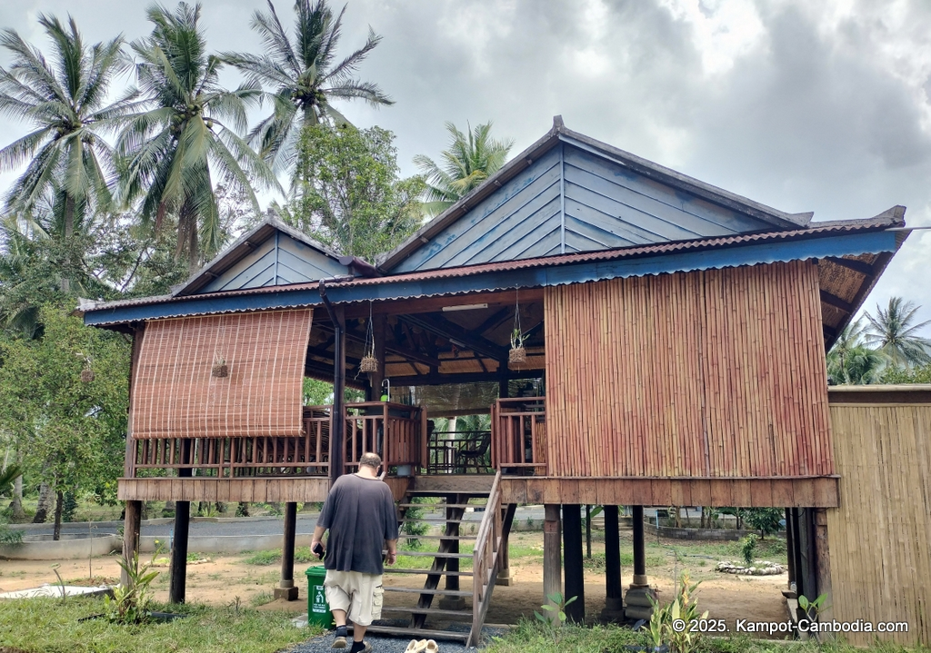 Queen Island resort in Kampot, Cambodia. Island resort.