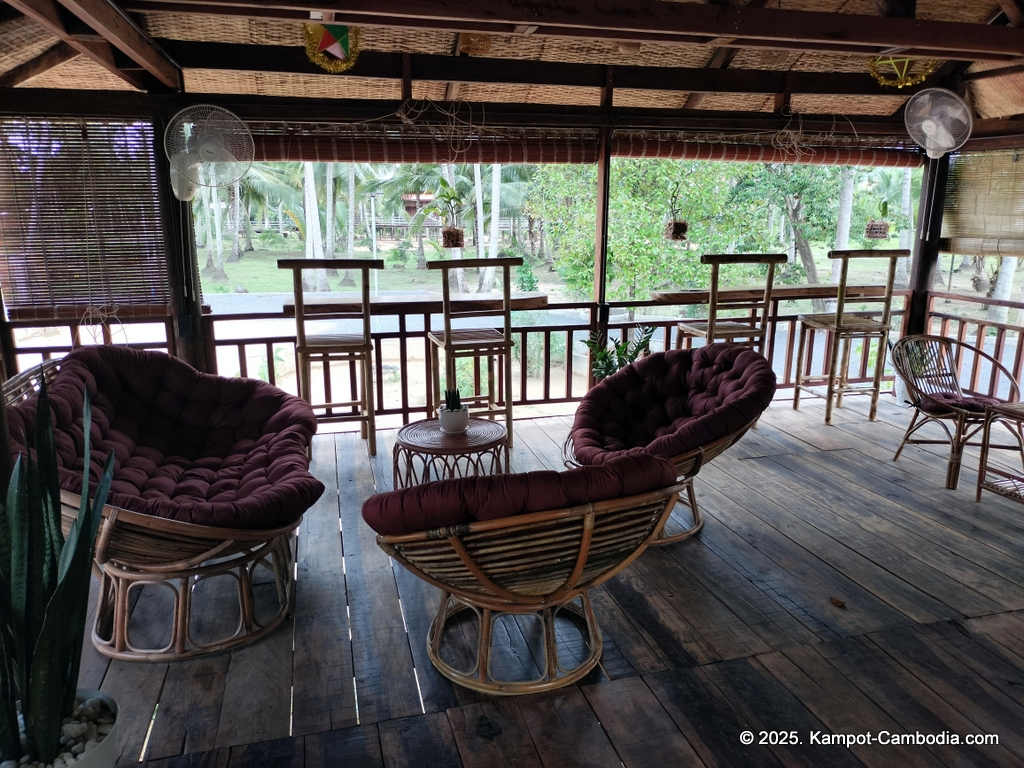 Queen Island resort in Kampot, Cambodia. Island resort.