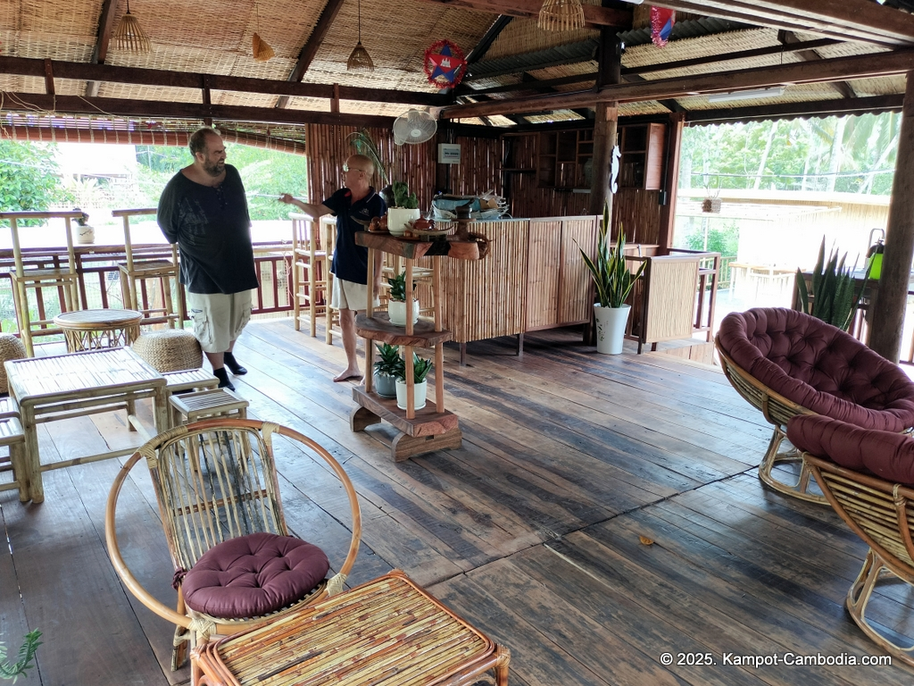 Queen Island resort in Kampot, Cambodia. Island resort.