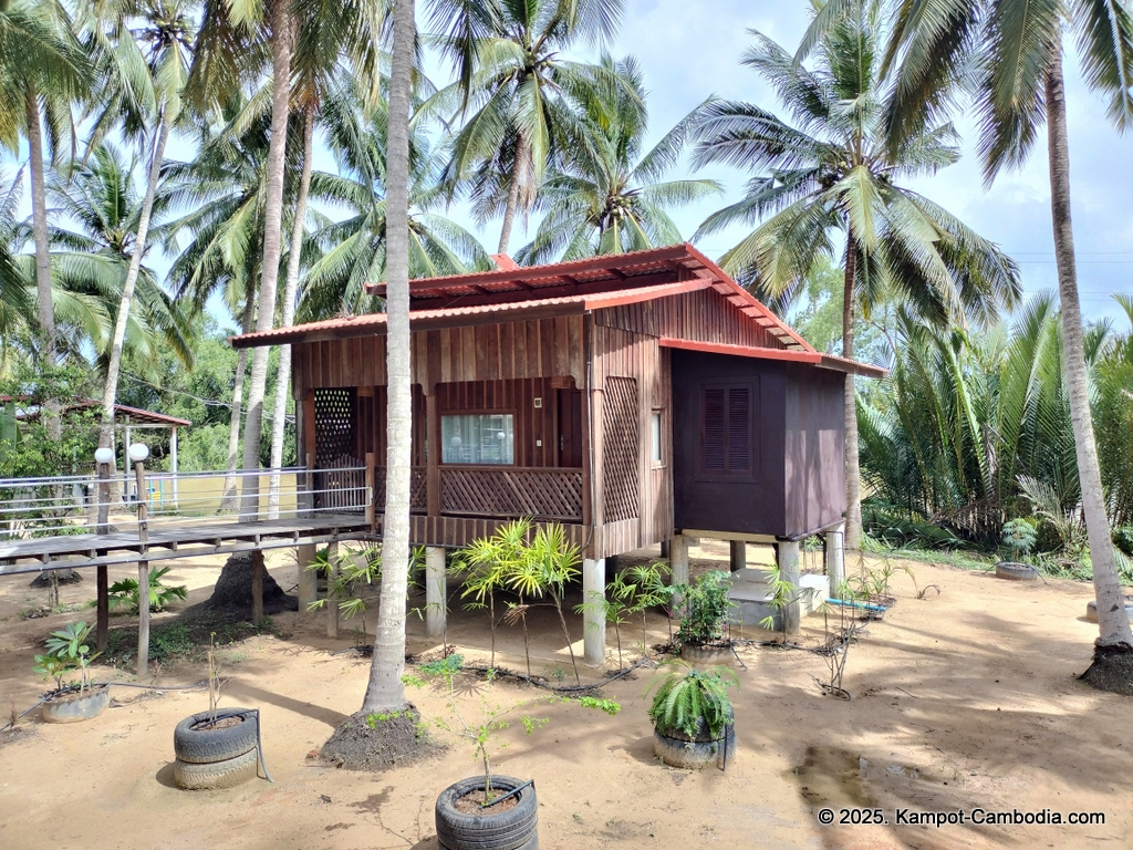 Queen Island resort in Kampot, Cambodia. Island resort.