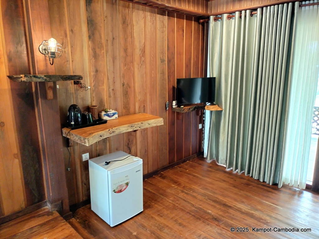 Queen Island resort in Kampot, Cambodia. Island resort.