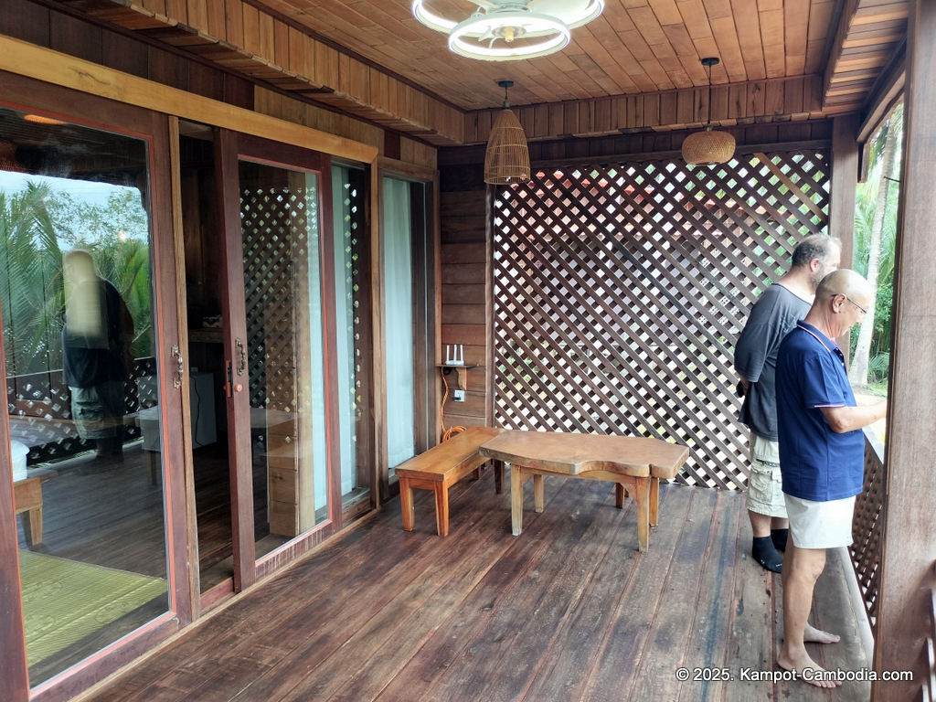 Queen Island resort in Kampot, Cambodia. Island resort.