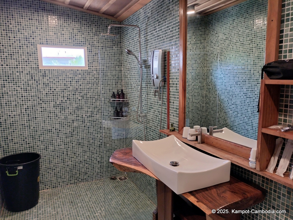 Queen Island resort in Kampot, Cambodia. Island resort.