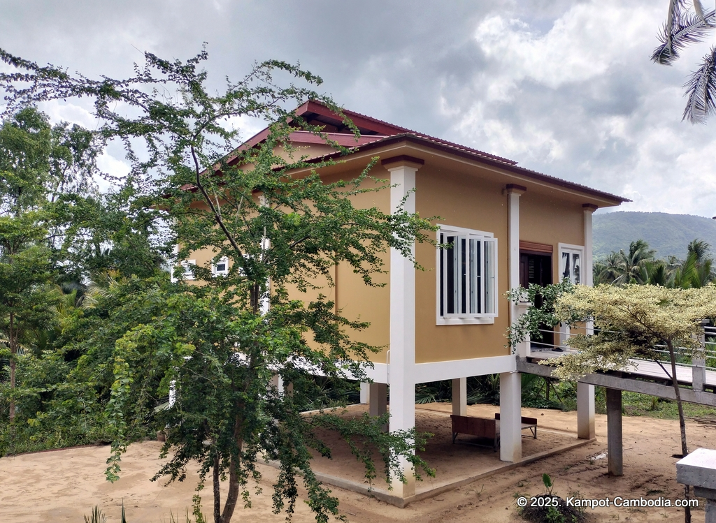 Queen Island resort in Kampot, Cambodia. Island resort.