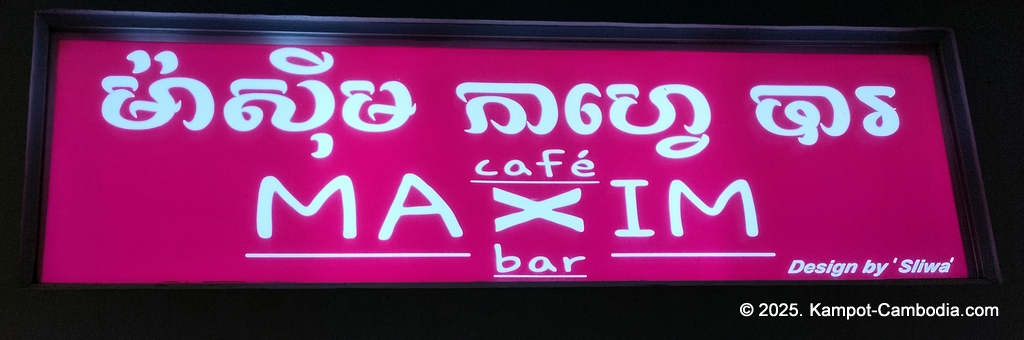 maxim cafe and bar in kampot, cambodia