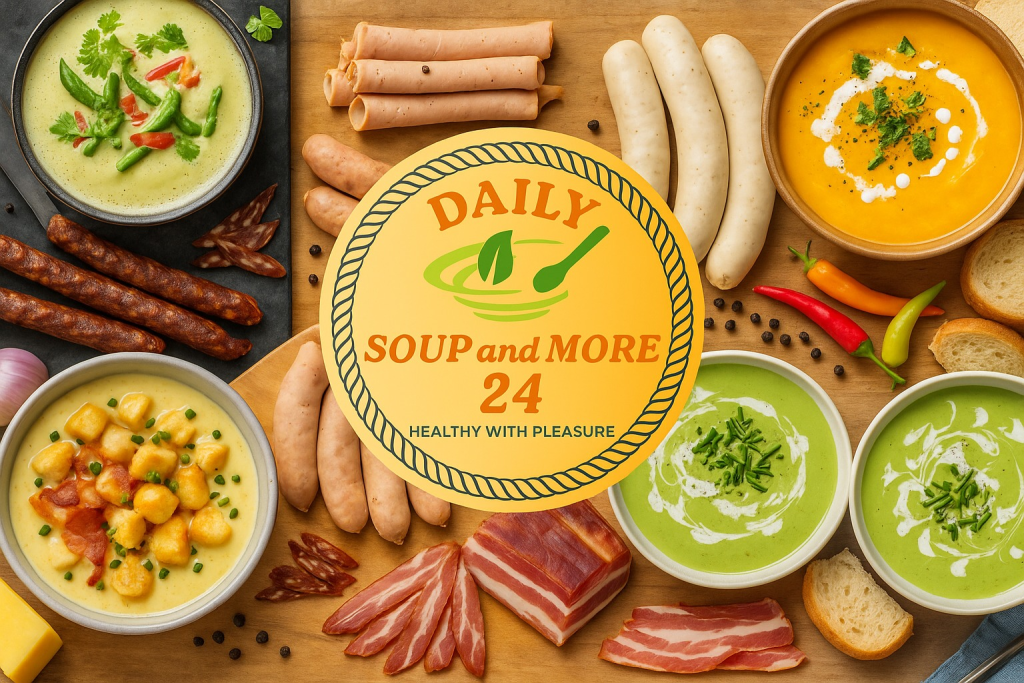 Daily soup and more 24. Soup, cheeses and sausages in Kampot, Cambodia.