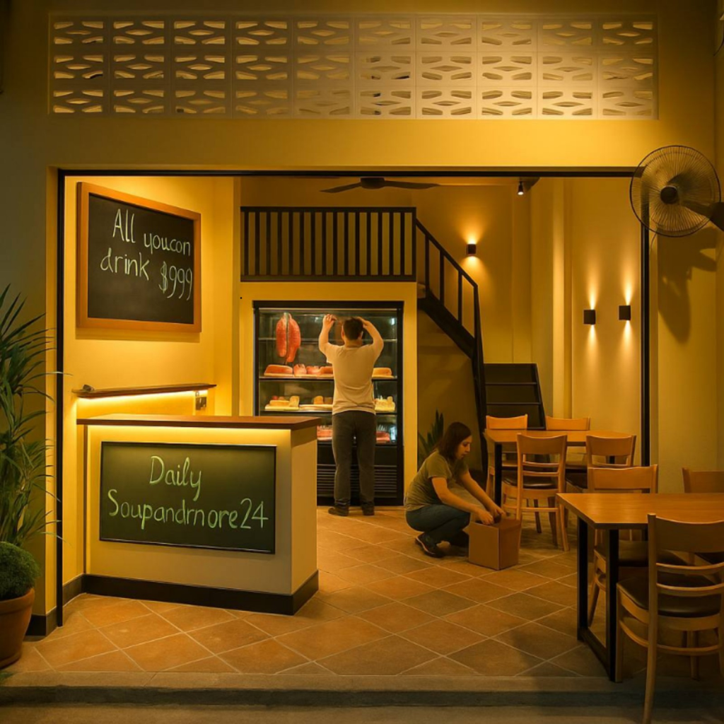 Daily soup and more 24. Soup, cheeses and sausages in Kampot, Cambodia.