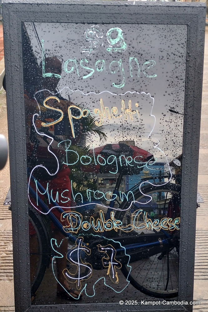 Daily soup and more 24. Soup, cheeses and sausages in Kampot, Cambodia.