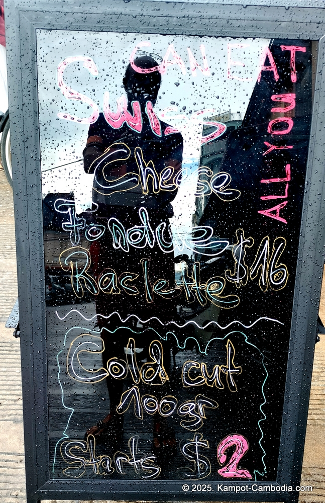 Daily soup and more 24. Soup, cheeses and sausages in Kampot, Cambodia.