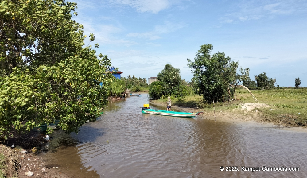 Phesamout Camping on fish island in Kampot, Cambodia.