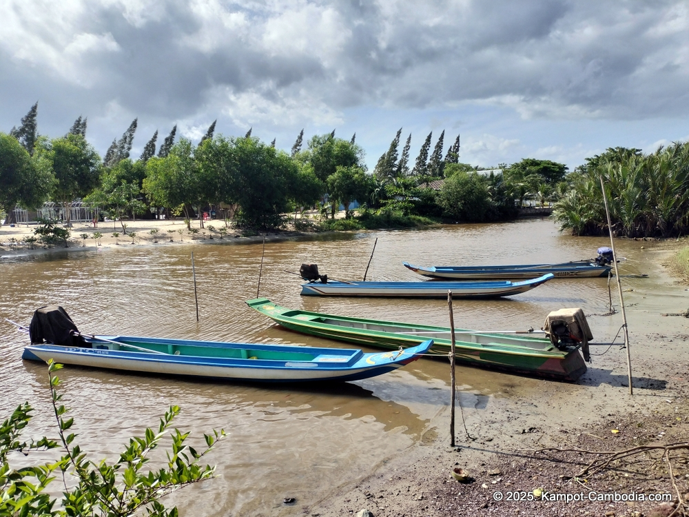 Phesamout Camping on fish island in Kampot, Cambodia.