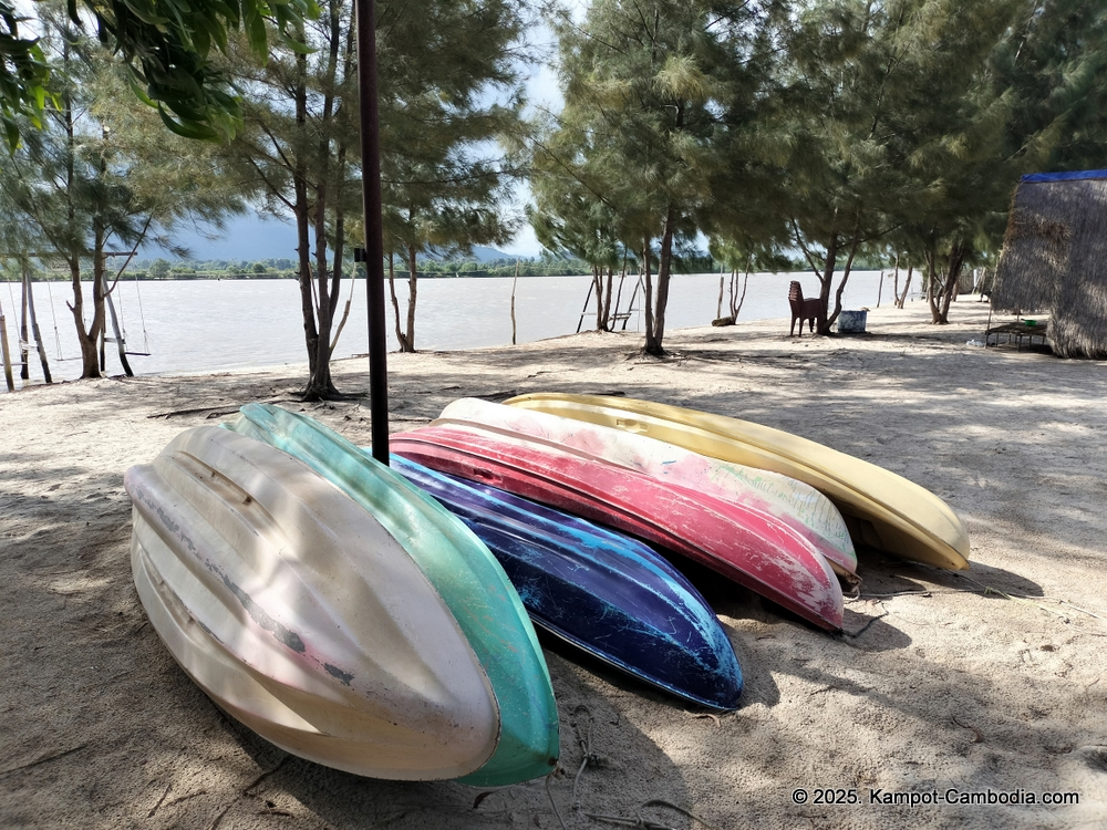 Phesamout Camping on fish island in Kampot, Cambodia.