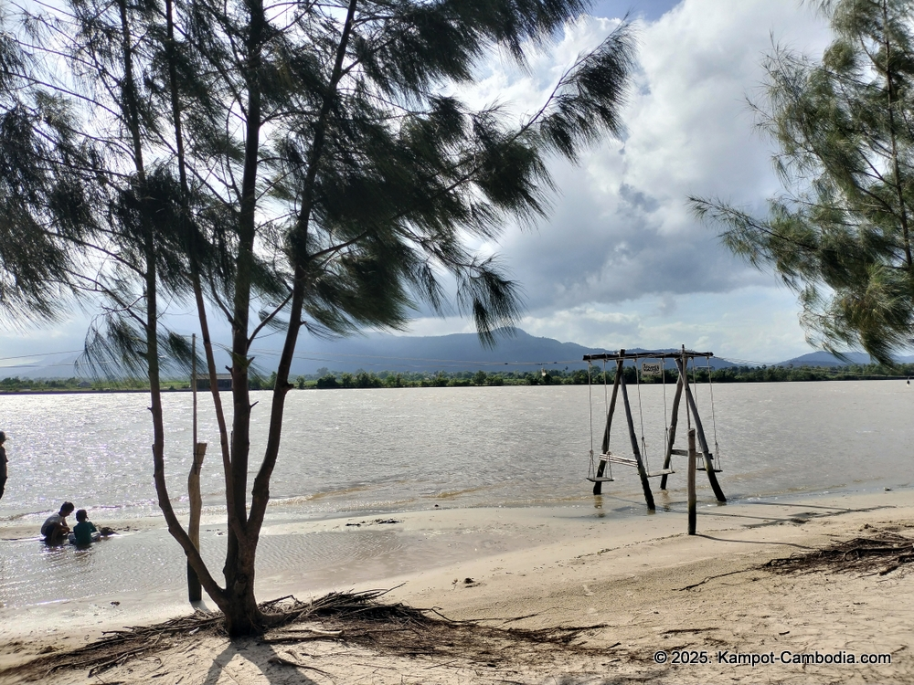 Phesamout Camping on fish island in Kampot, Cambodia.