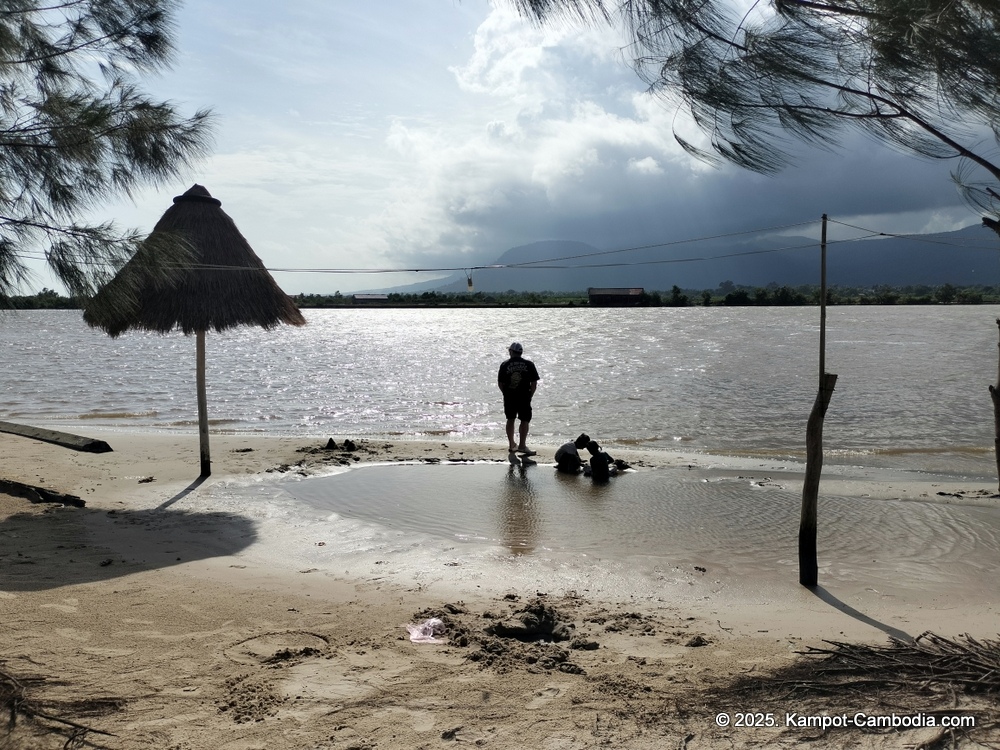 Phesamout Camping on fish island in Kampot, Cambodia.