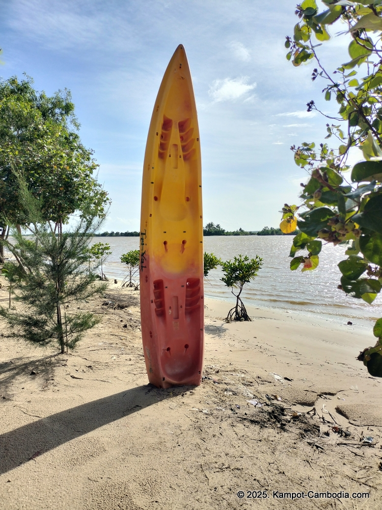 Phesamout Camping on fish island in Kampot, Cambodia.