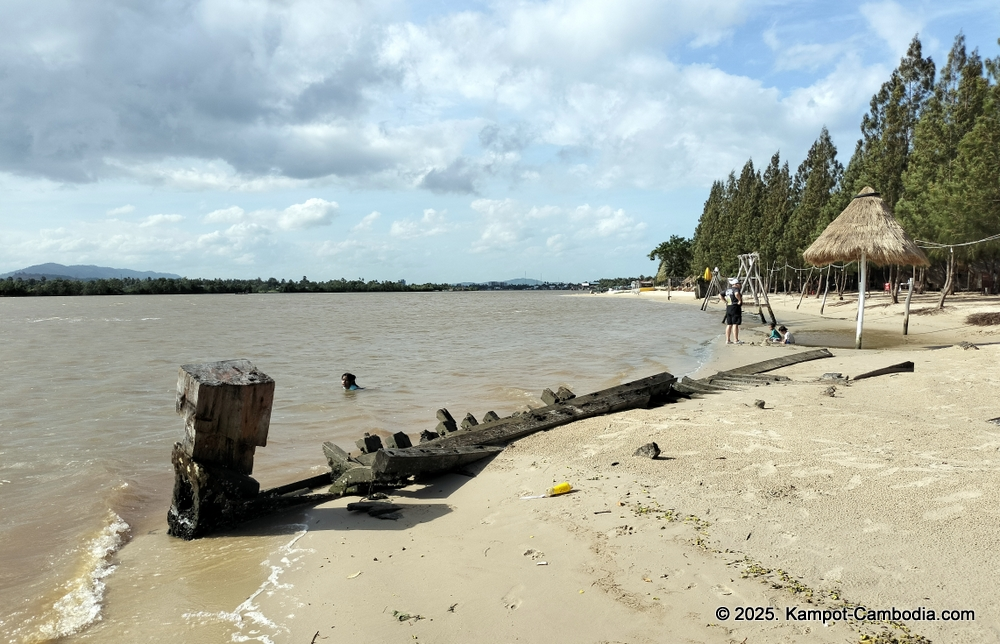 Phesamout Camping on fish island in Kampot, Cambodia.