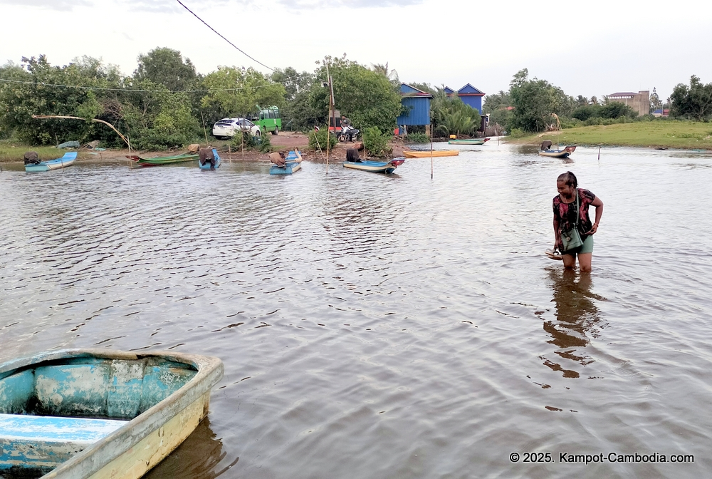 Phesamout Camping on fish island in Kampot, Cambodia.