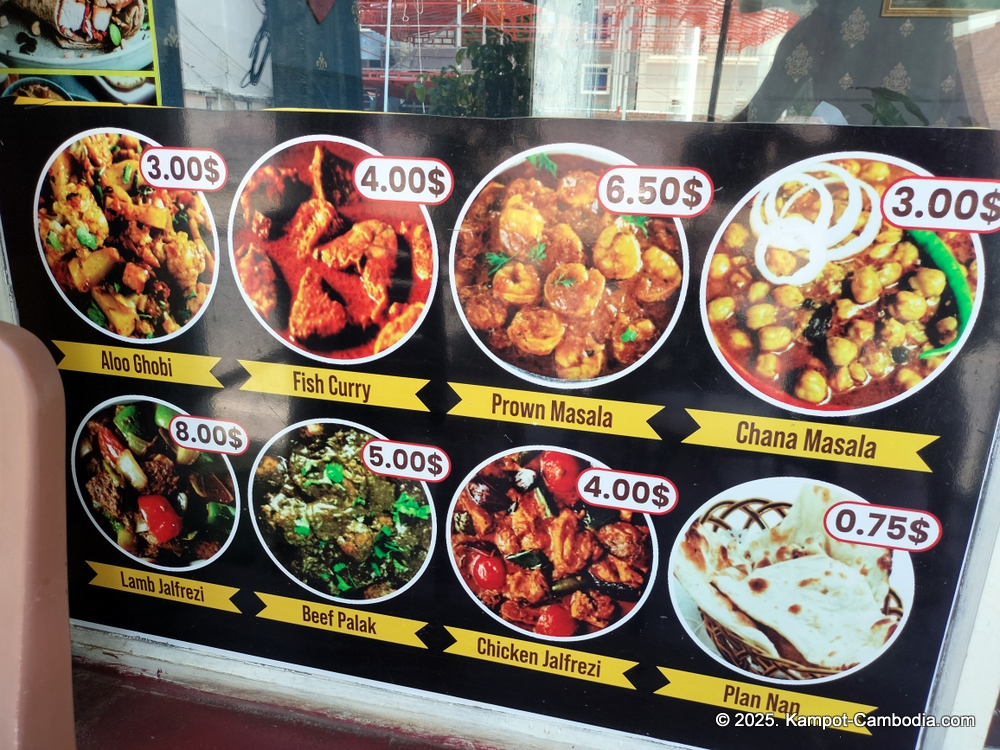 Ahmad Indian and Pakistani food in Kampot, Cambodia
