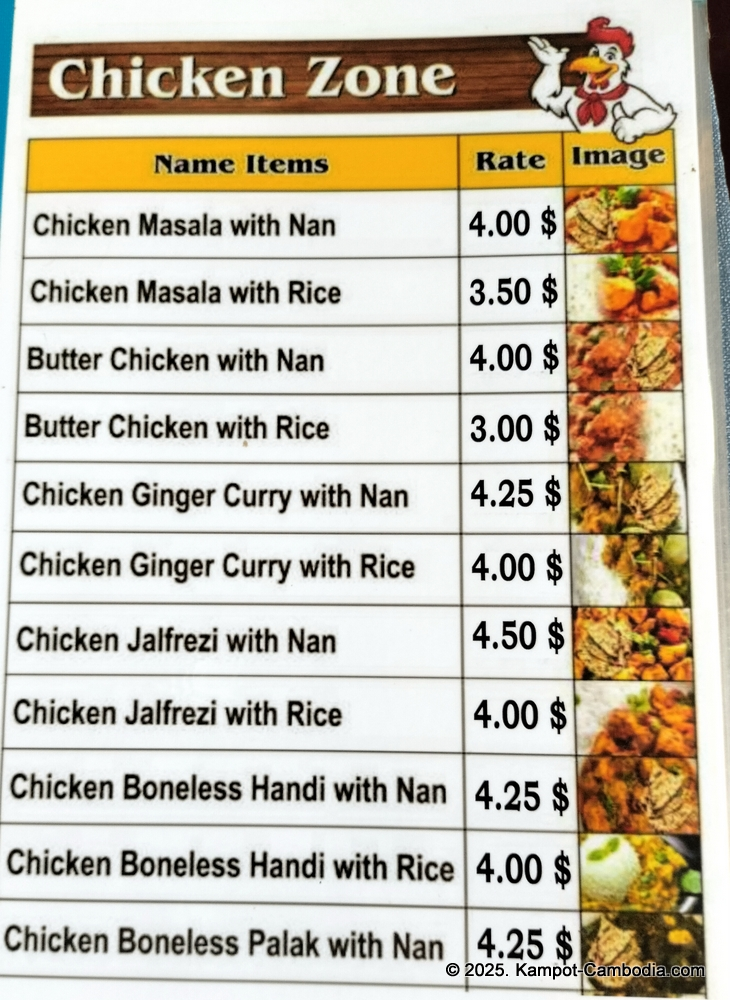 Ahmad Indian and Pakistani food in Kampot, Cambodia