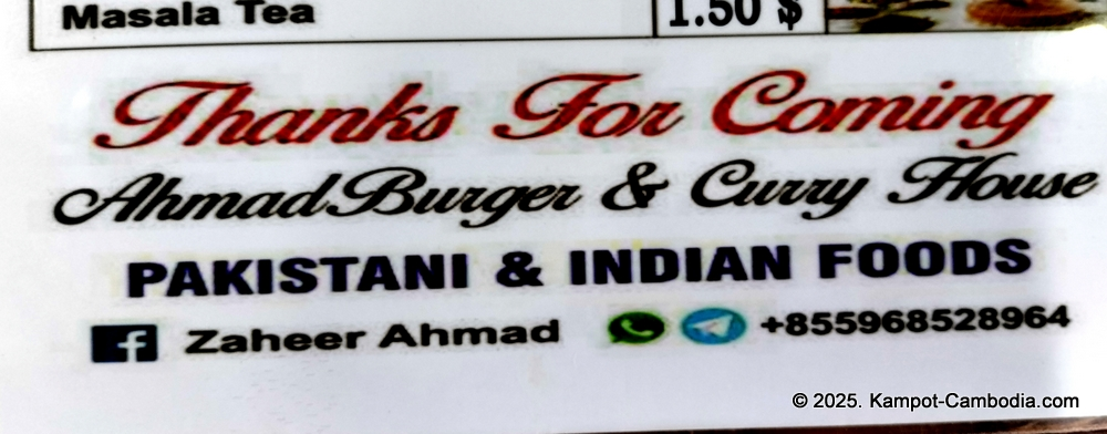 Ahmad Indian and Pakistani food in Kampot, Cambodia