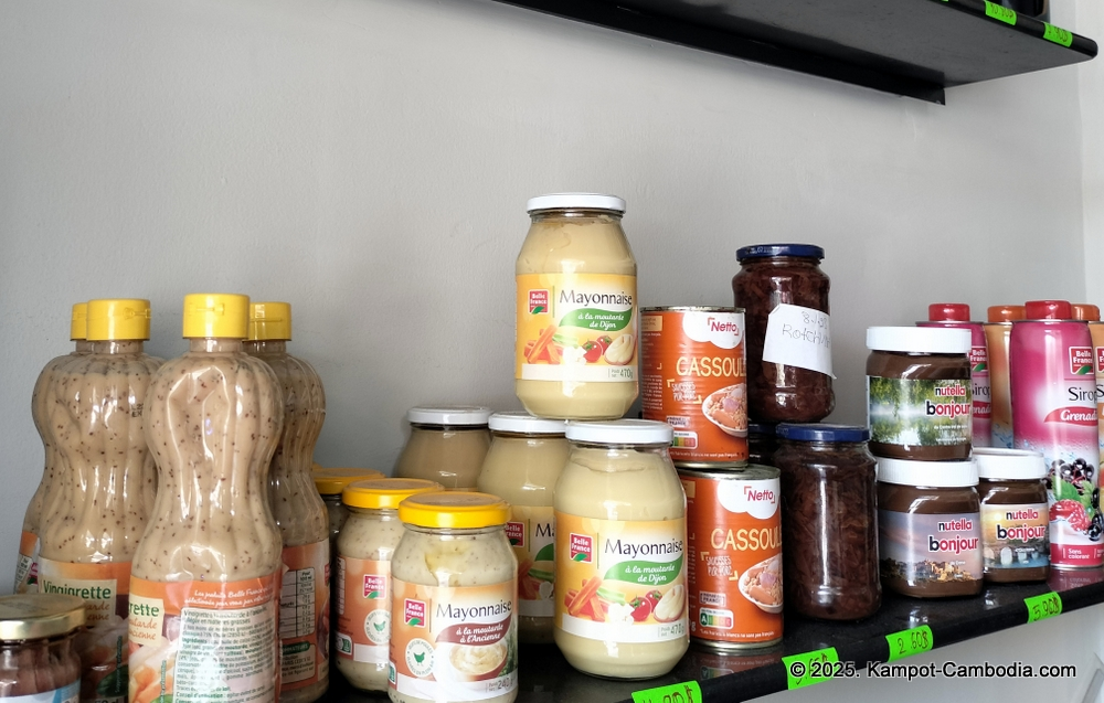 Daily soup and more 24. Soup, cheeses and sausages in Kampot, Cambodia.