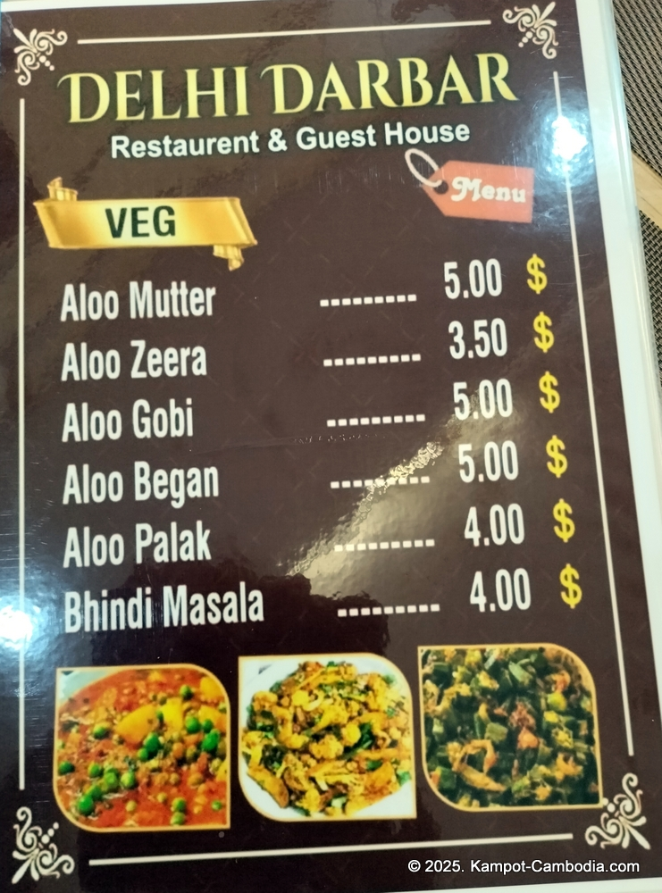 Delhi Darbar Indian Restaurant in Kampot, Cambodia