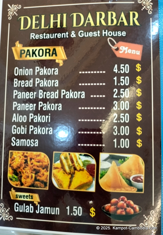 Delhi Darbar Indian Restaurant in Kampot, Cambodia