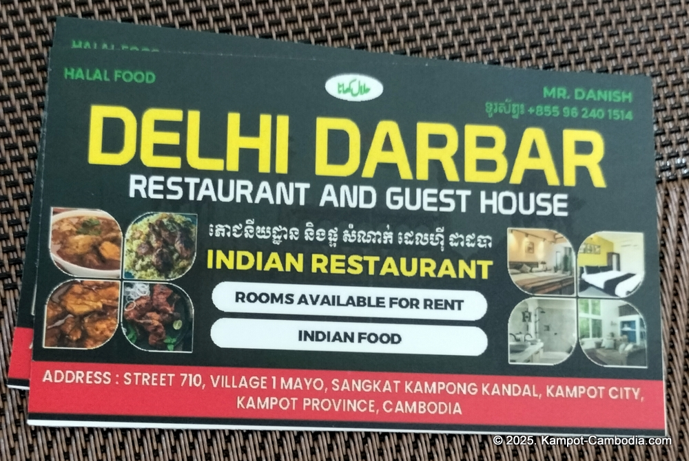 Delhi Darbar Indian Restaurant in Kampot, Cambodia