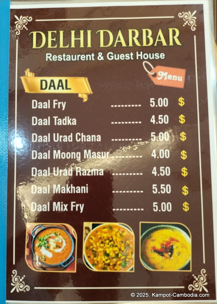 Delhi Darbar Indian Restaurant in Kampot, Cambodia