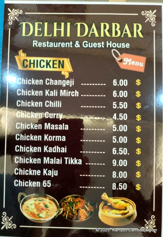 Delhi Darbar Indian Restaurant in Kampot, Cambodia