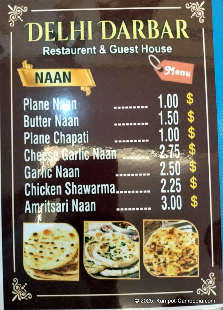 Delhi Darbar Indian Restaurant in Kampot, Cambodia