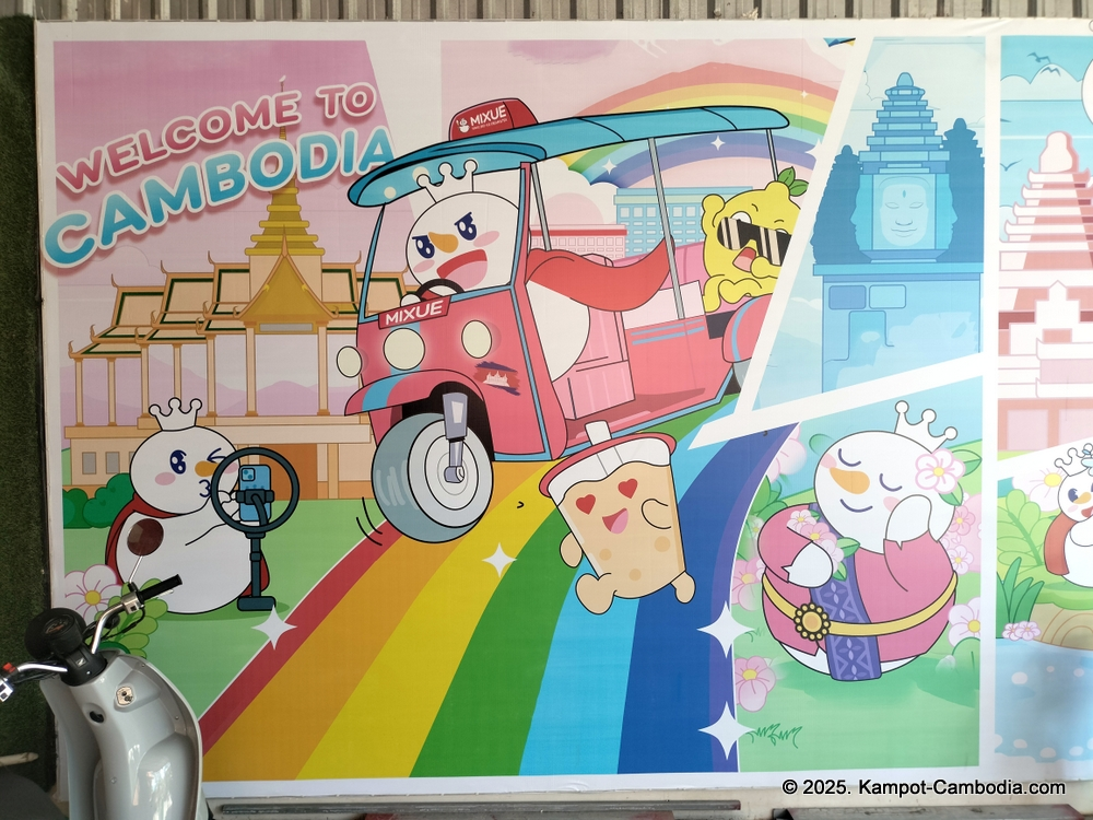 mixue ice cream & tea in kampot, cambodia