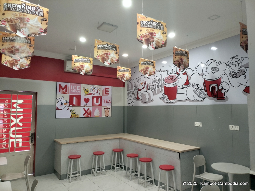 mixue ice cream & tea in kampot, cambodia