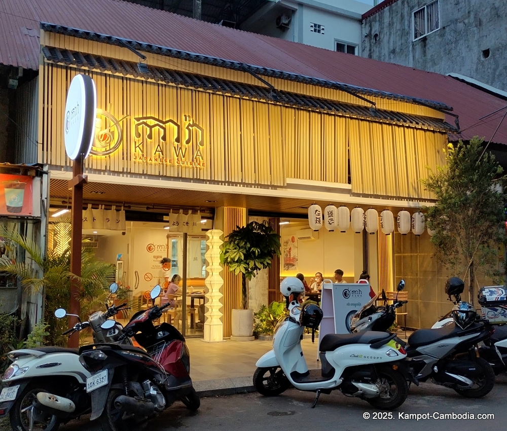 Kawa Japanese Cuisine restaurant in Kampot, Cambodia