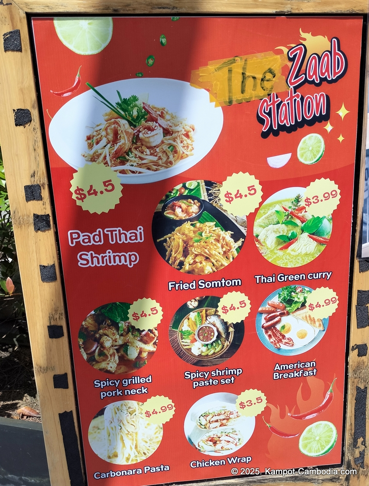 The zaab station in kampot, cambodia thai food