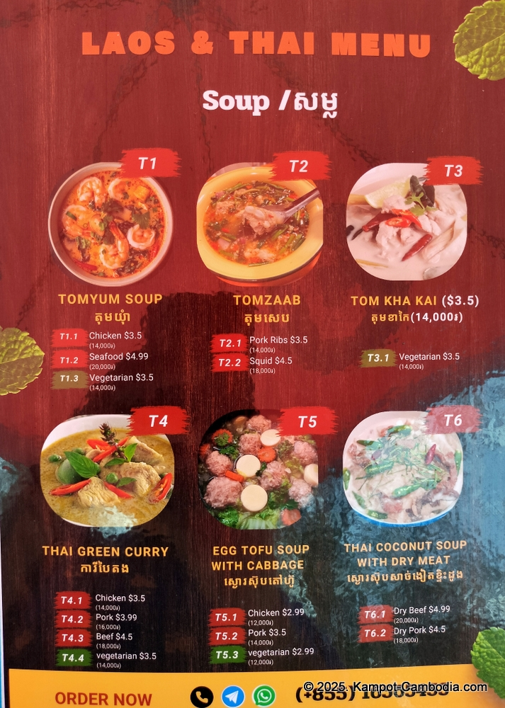 The zaab station in kampot, cambodia thai food