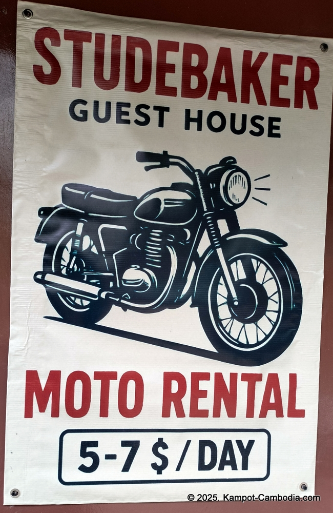 Studebakers Guesthouse, restaurant and bar in Kampot, Cambodia.