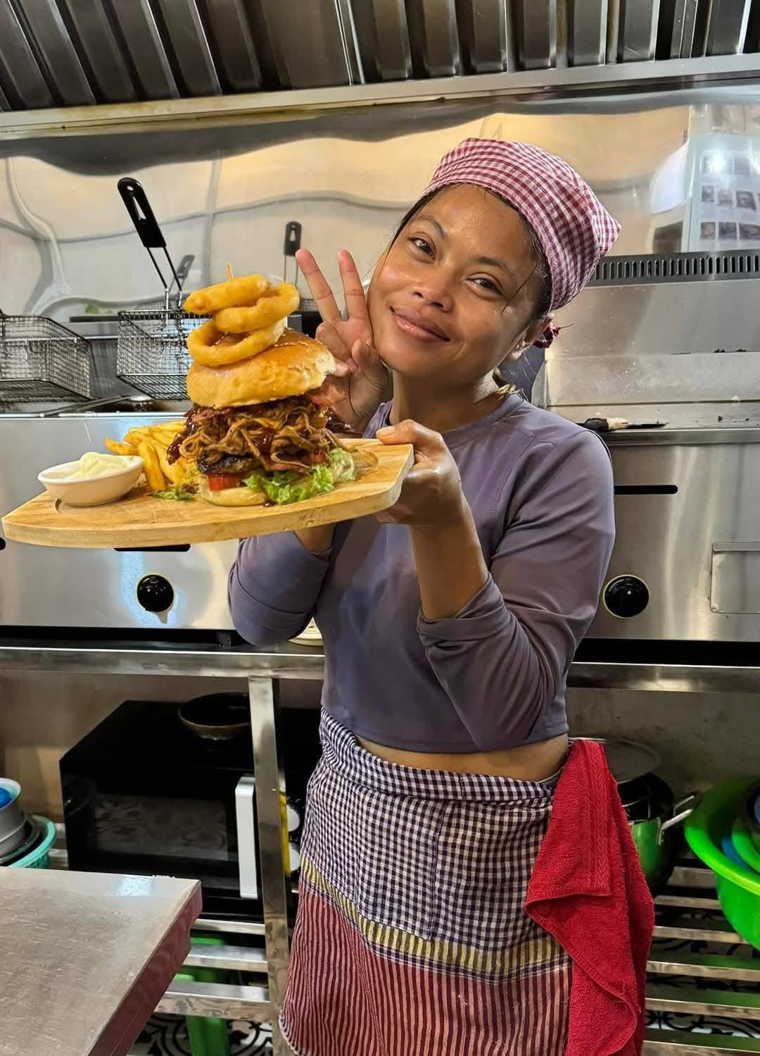 Laundry cafe burger bar in kampot cambodia