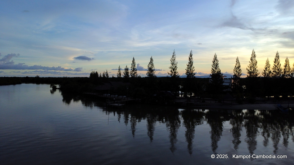 the bay boat. kampot, cambodia. daily cruises on the kampot river.