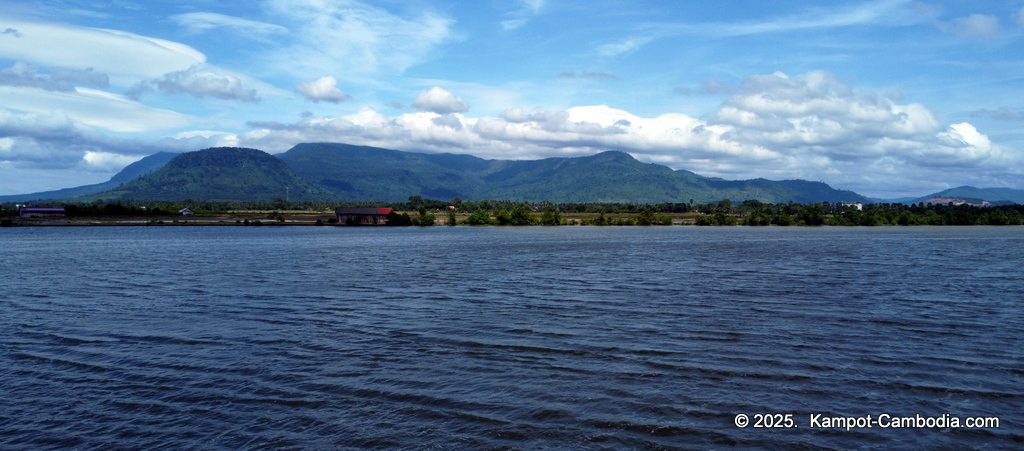 Phesamout Camping on fish island in Kampot, Cambodia.