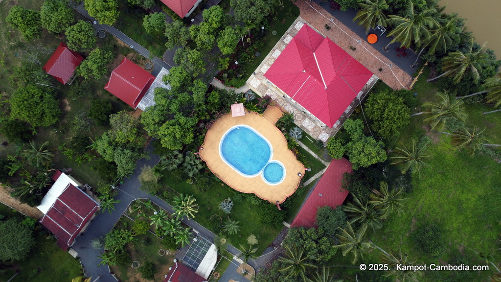 Queen Island resort in Kampot, Cambodia. Island resort.