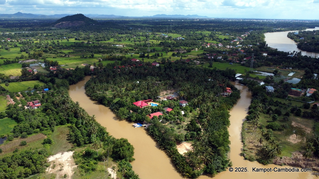 Queen Island resort in Kampot, Cambodia. Island resort.