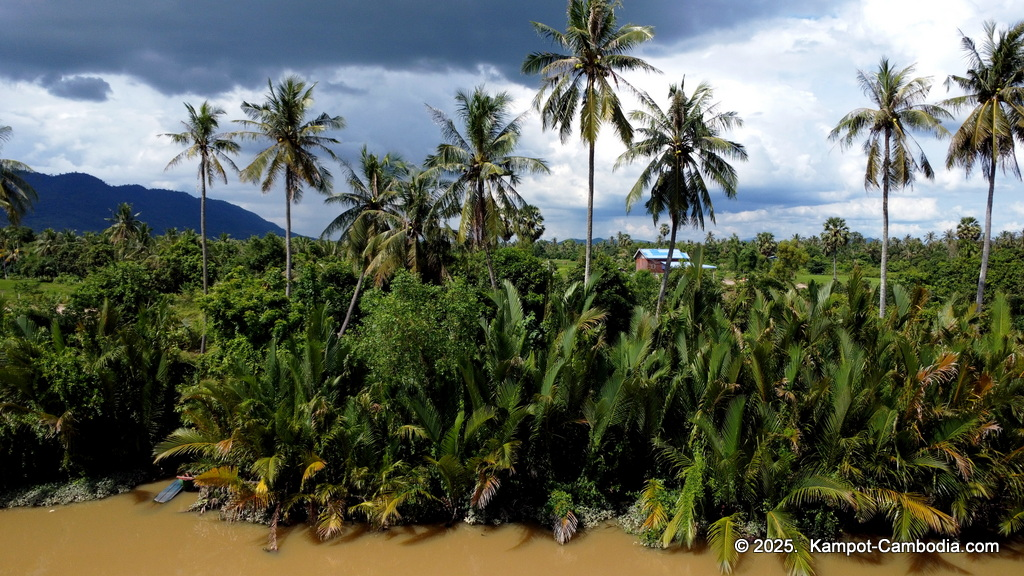 Queen Island resort in Kampot, Cambodia. Island resort.