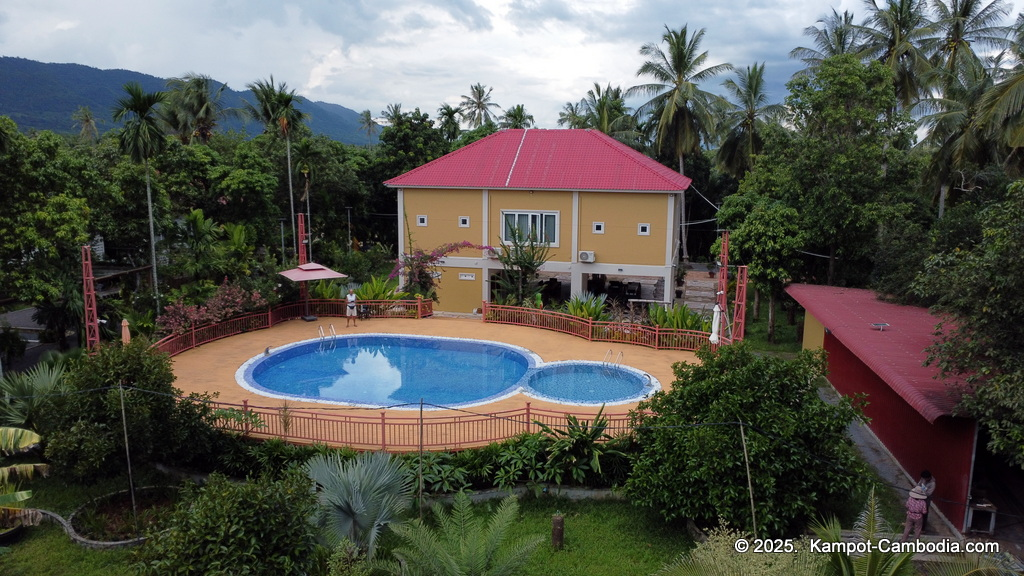 Queen Island resort in Kampot, Cambodia. Island resort.