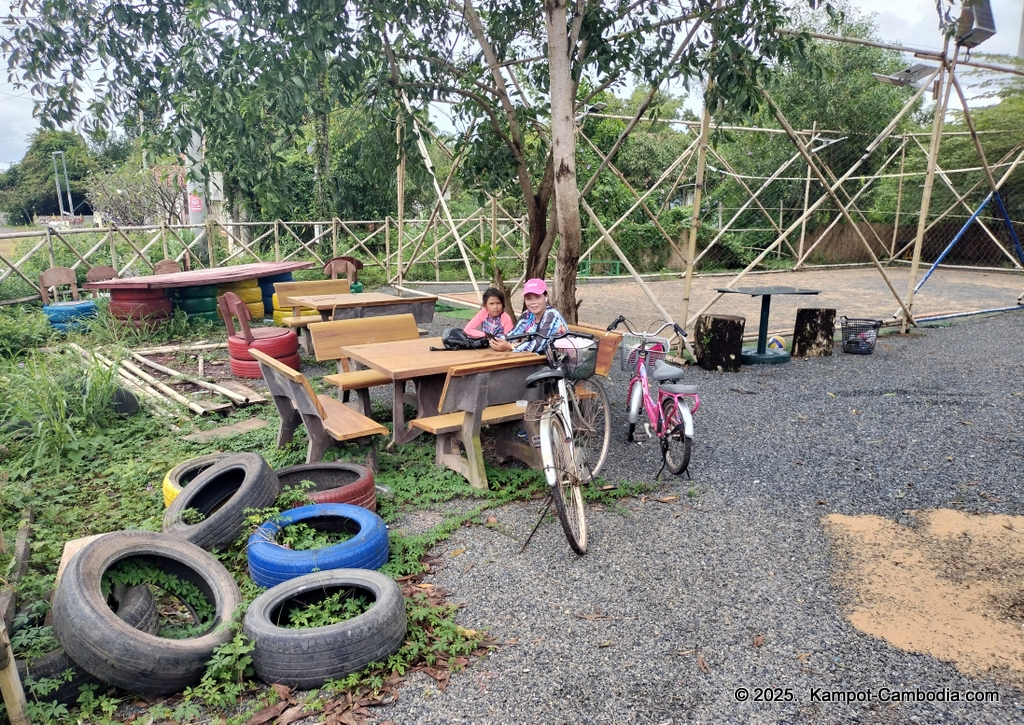 orchid restaurant & bar in kampot, cambodia. international village.