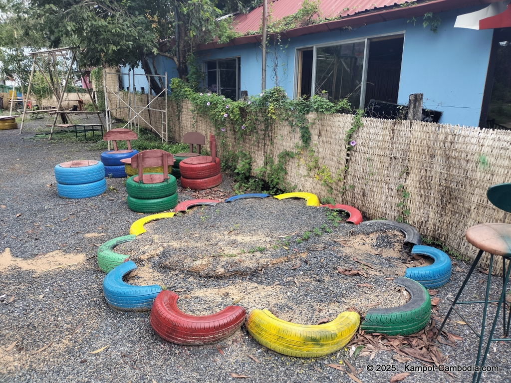 orchid restaurant & bar in kampot, cambodia. international village.