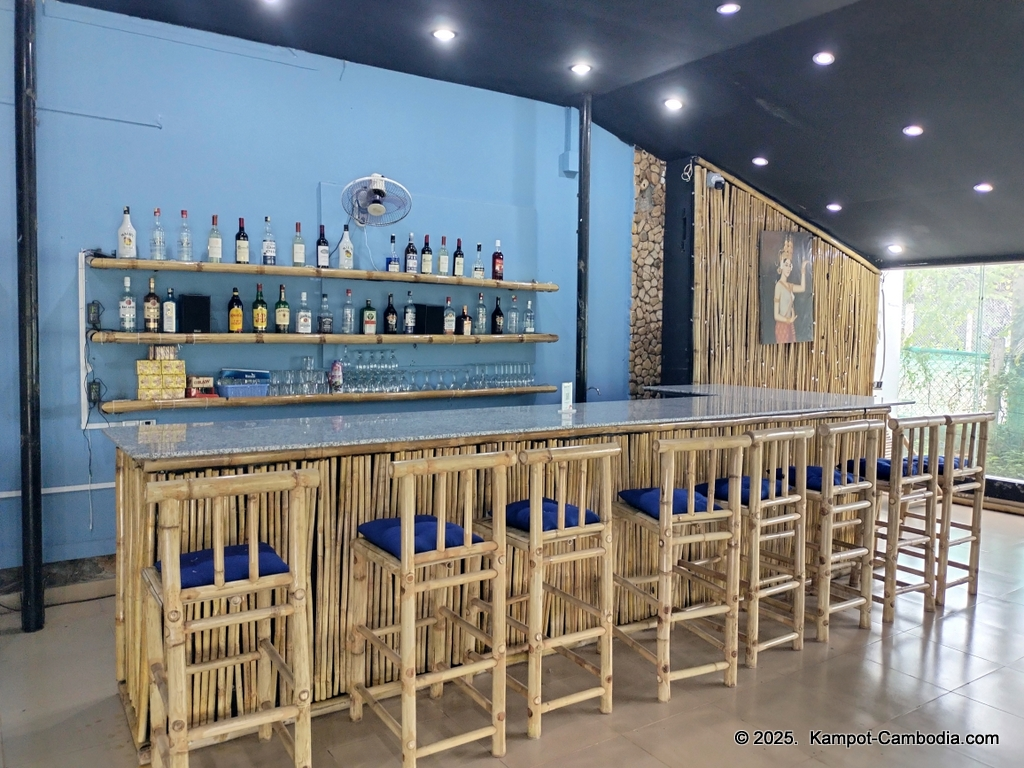 orchid restaurant & bar in kampot, cambodia. international village.