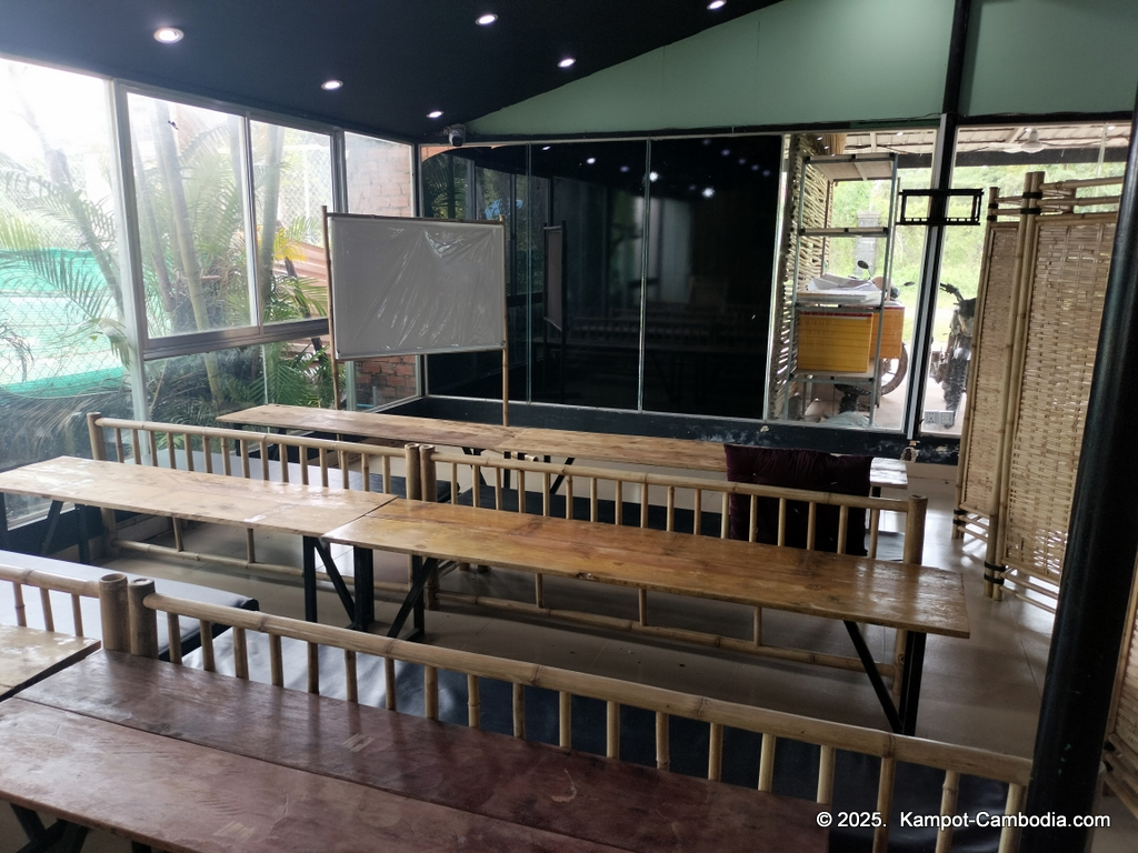 orchid restaurant & bar in kampot, cambodia. international village.