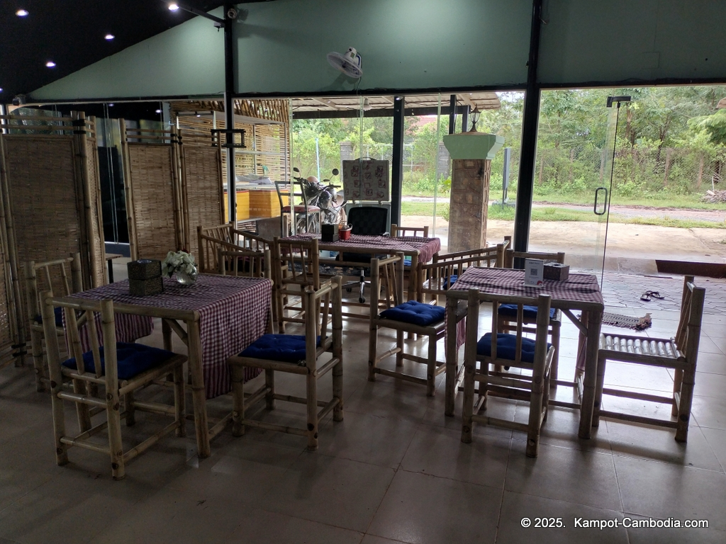 orchid restaurant & bar in kampot, cambodia. international village.